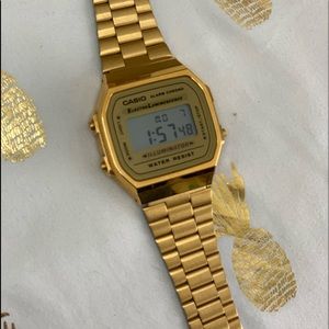 Casio vintage all gold digital watch
